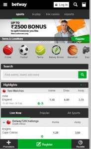 Betway’s Instant-Play Browser Interface