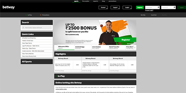 Betway sports betting review India
