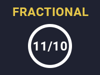 The fractional odds are denoted as fractions