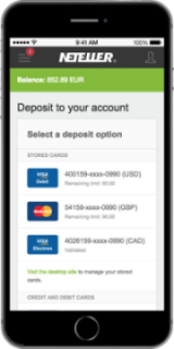 Neteller mobile vesion and apps for Android and iOS